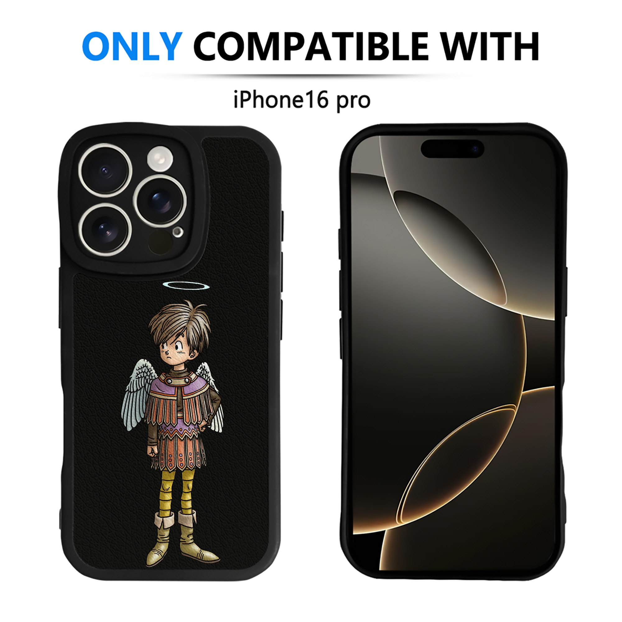 （画像用） ドラゴンクエスト Doragon Kuesuto Dragon Quest 【iPhone 16シリーズ対応】シリコンスマホケース（レザー調） 材質：シリコン
